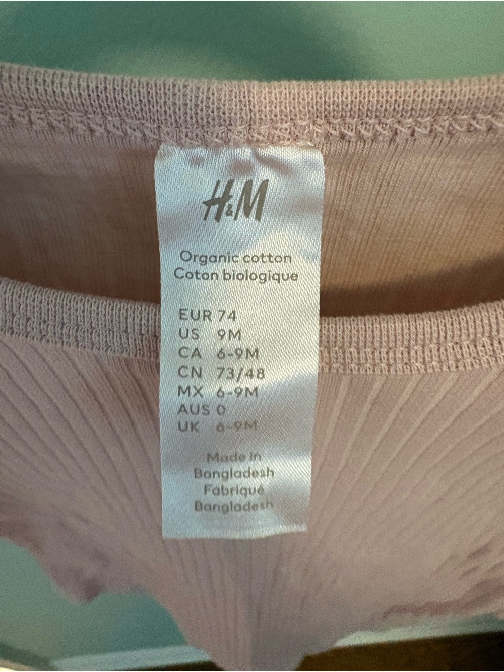 H&M Girls Ribbed Ruffle Shoulder Set - Light Pink - Picture 3 of 6